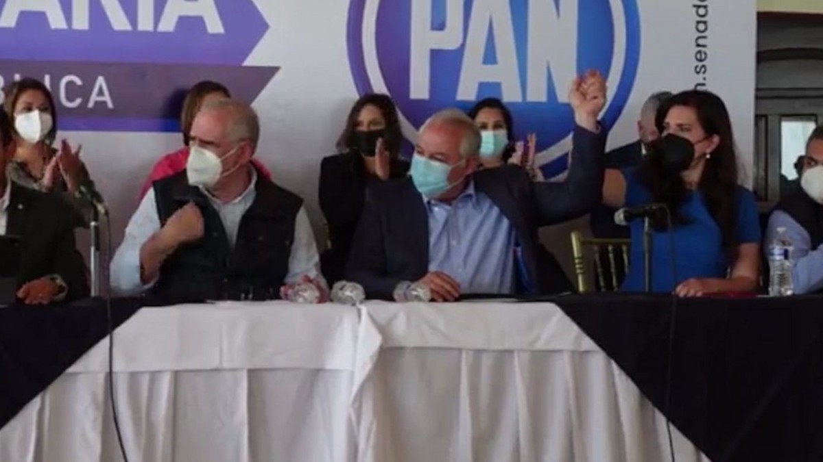 Senadores del PAN llevan a reunión plenaria a candidato a la gubernatura de Tamaulipas
