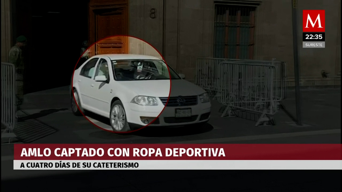 AMLO sale de Palacio Nacional por segunda vez tras cateterismo