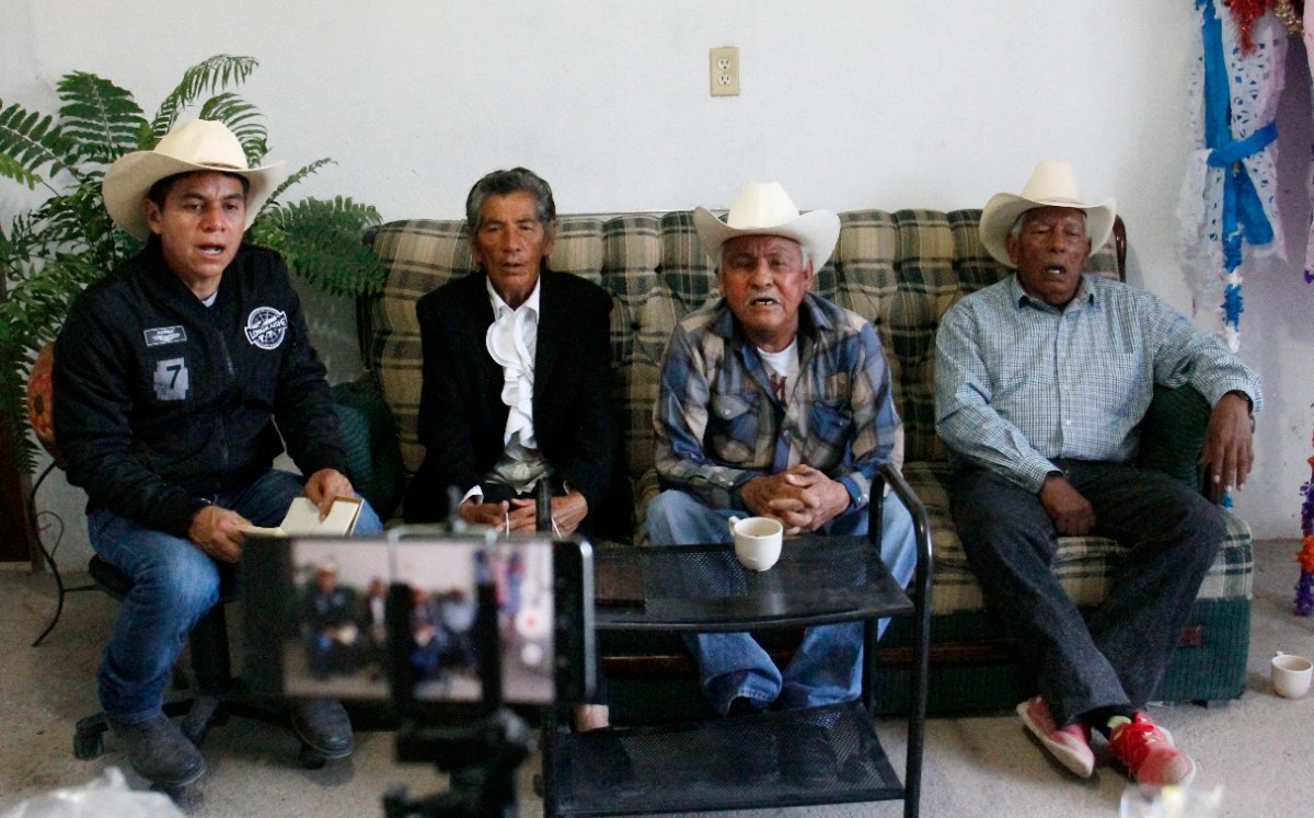 Cantantes que integran a Los Cardencheros de Sapioriz. (Rolando Riestra)