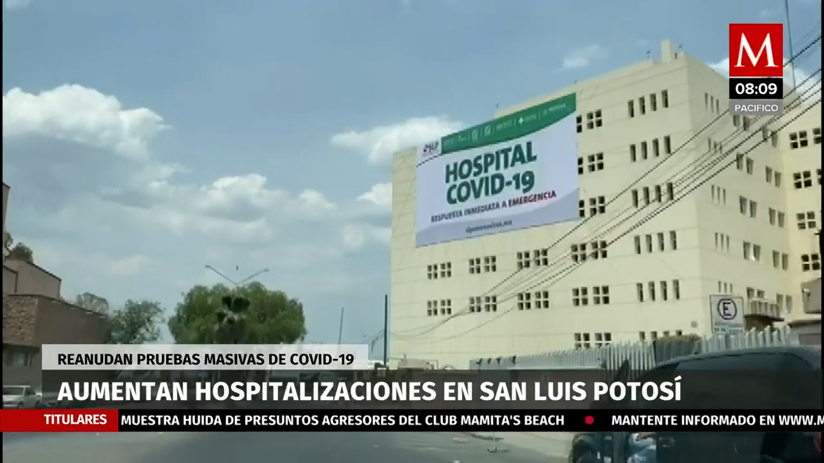 Incrementan hospitalizaciones por covid-19 en San Luis Potosí