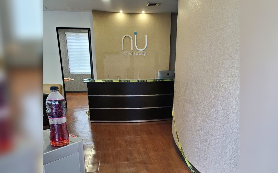 Clínica de belleza donde murió una mujer en San Pedro, Nuevo León. Foto: Especial.