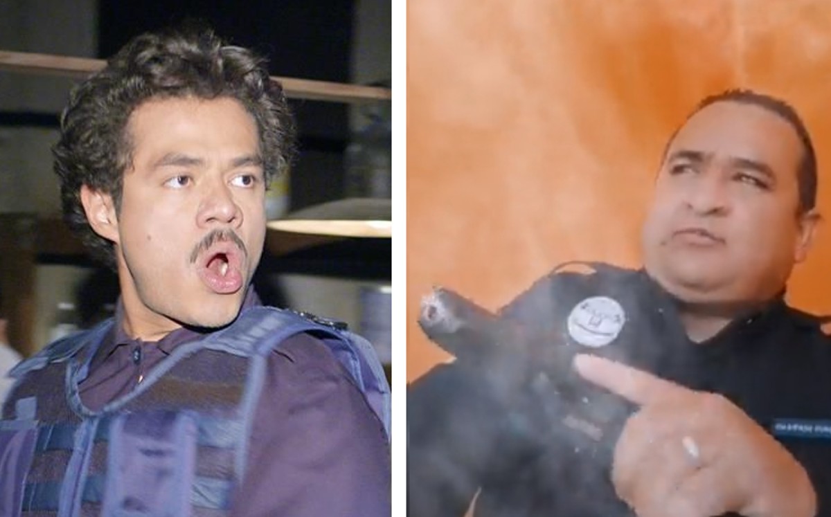 El uniformado se hizo viral en redes sociales. (Especial)