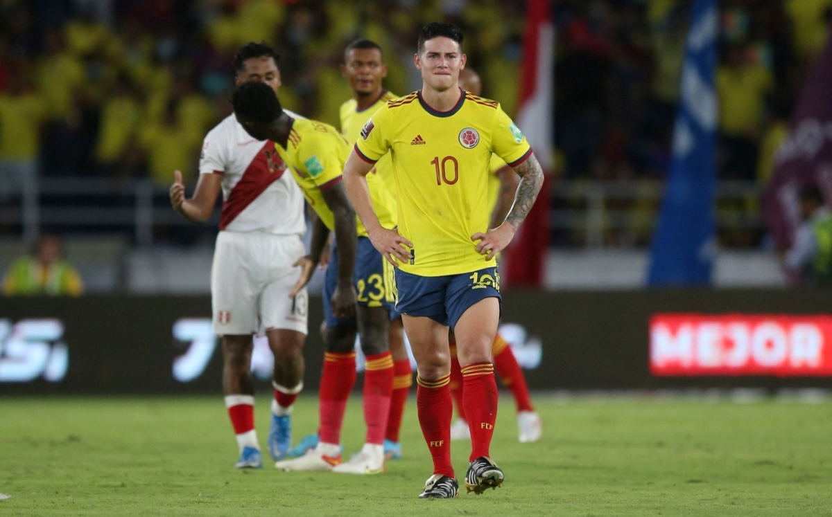 James Rodríguez y su enojo con afición colombiana tras derrota ante Perú: "Desagradecidos de mie..." (Reuters)