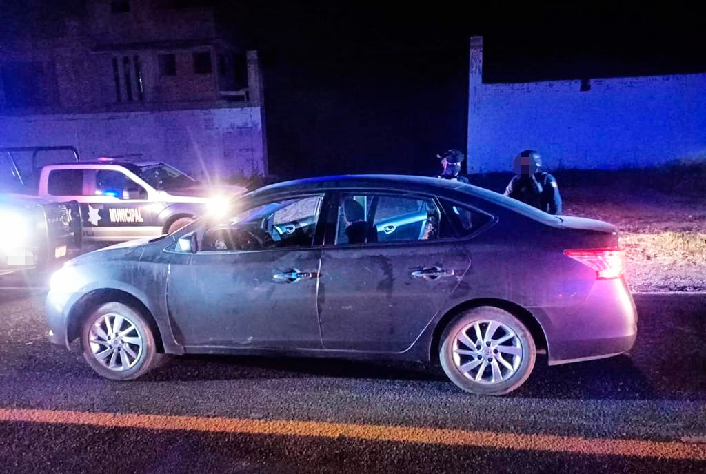 Agentes de la SSPH recuperaron un vehículo reportado como robado (Cortesía)