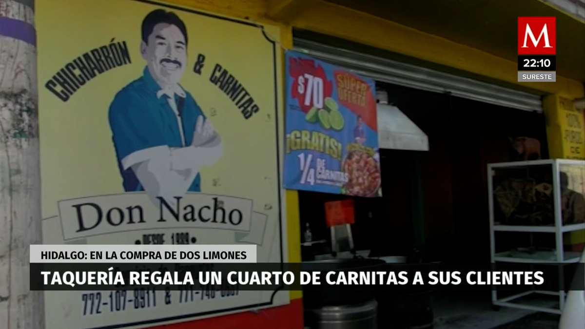 Taquería regala un cuarto de carnitas a sus clientes en la compra de dos limones