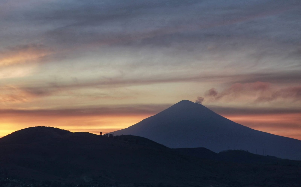 Apariencia del Popocatépetl al atardecer | Andrés Lobato