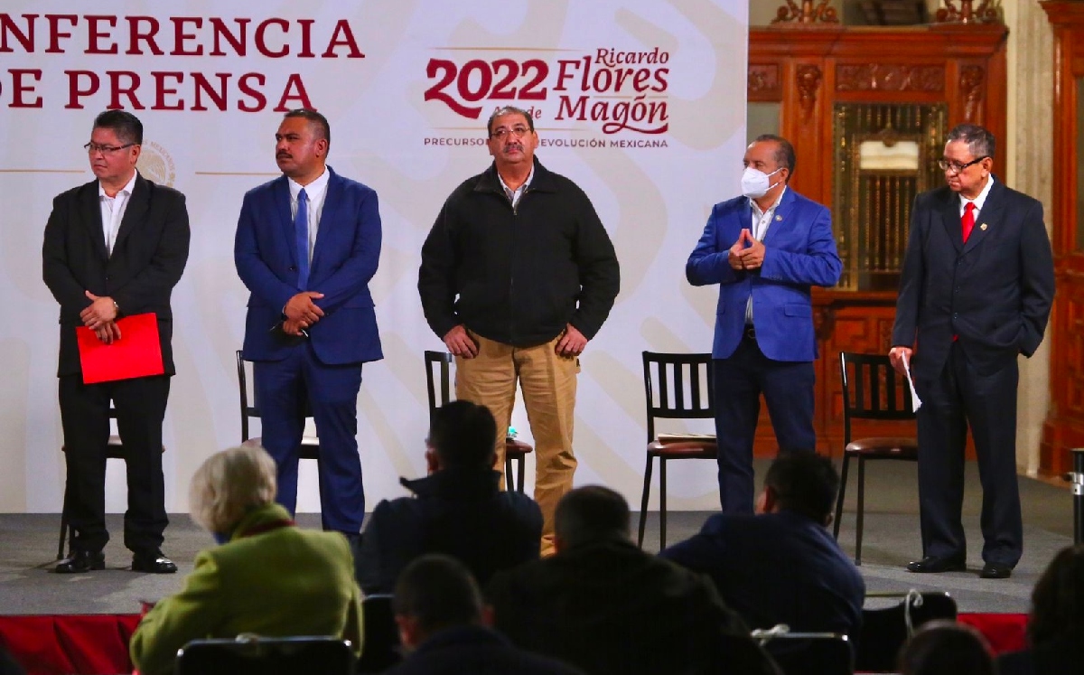 Los candidatos a dirigir el sindicato petrolero acudieron a La Mañanera la semana pasada. | Ariel Ojeda
