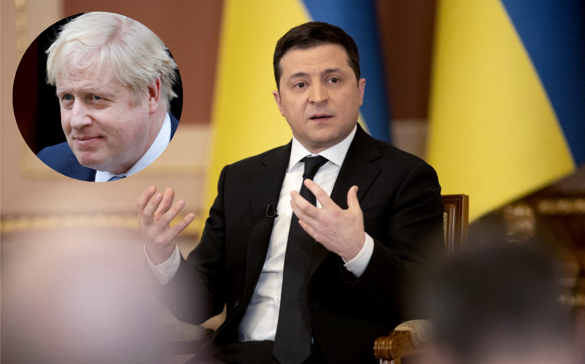 El primer ministro británico, Boris Johnson, hará la visita al presidente Volodimir Zelenski el martes. (AFP)