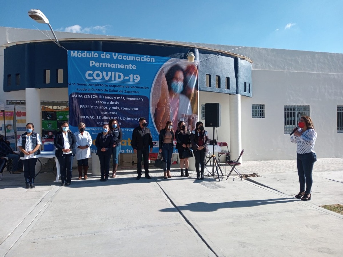 Módulo de vacunación permanente Covid-19 de Zapotlán (Cortesía)