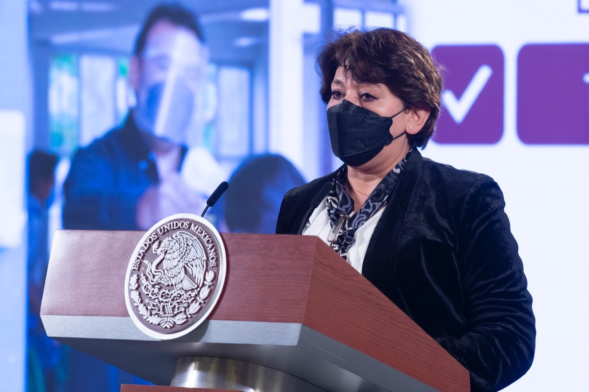 La secretaria Delfina Gómez agradeció el esfuerzo para regresar a clases presenciales. (Especial)