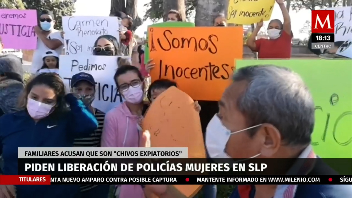 En SLP, familiares piden la liberación de mujeres policías acusadas de abuso de autoridad