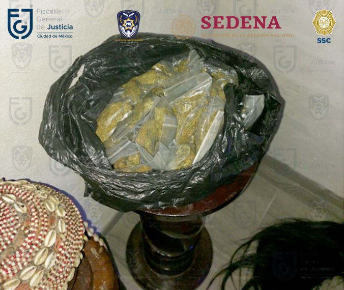 Droga asegurada a La Unión Tepito. (Especial)