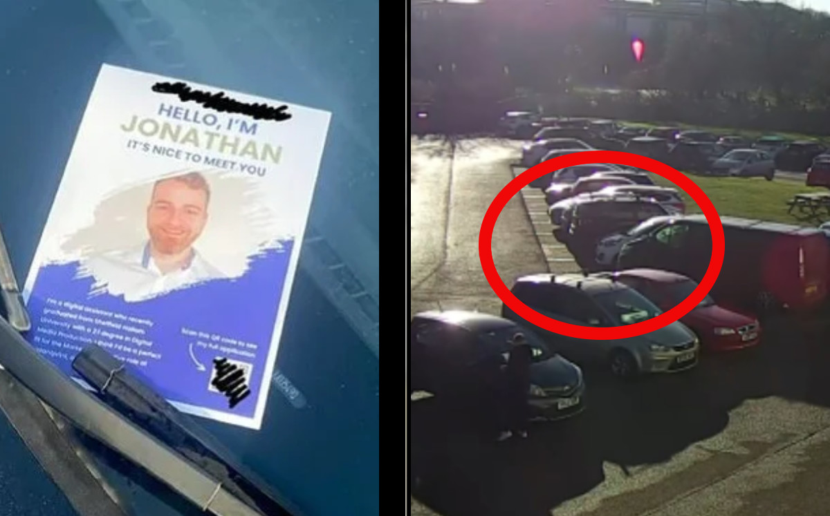 Joven consigue empleo gracias a entregar su CV de forma única: en un estacionamiento.  |Especial