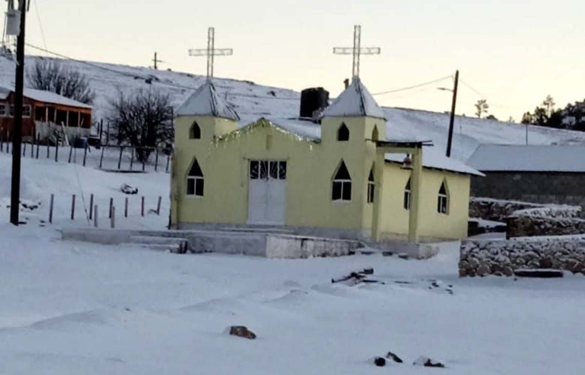 Nevó en los municipios de Guanaceví, Tamazula y Tepehuanes. (Especial)