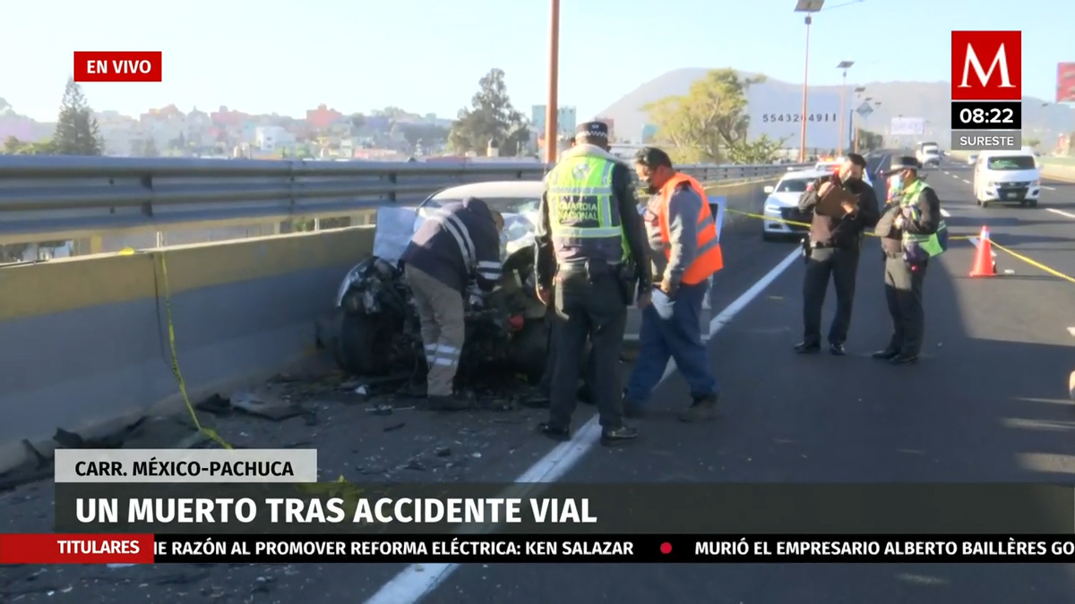 Accidente en la autopista México-Pachuca deja un muerto