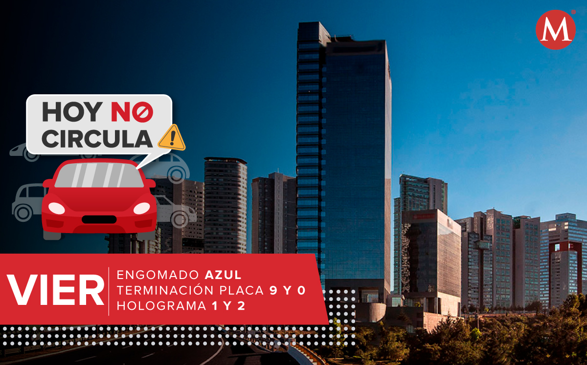 El Hoy No Circula aplica para autos con engomado azul. | MILENIO
