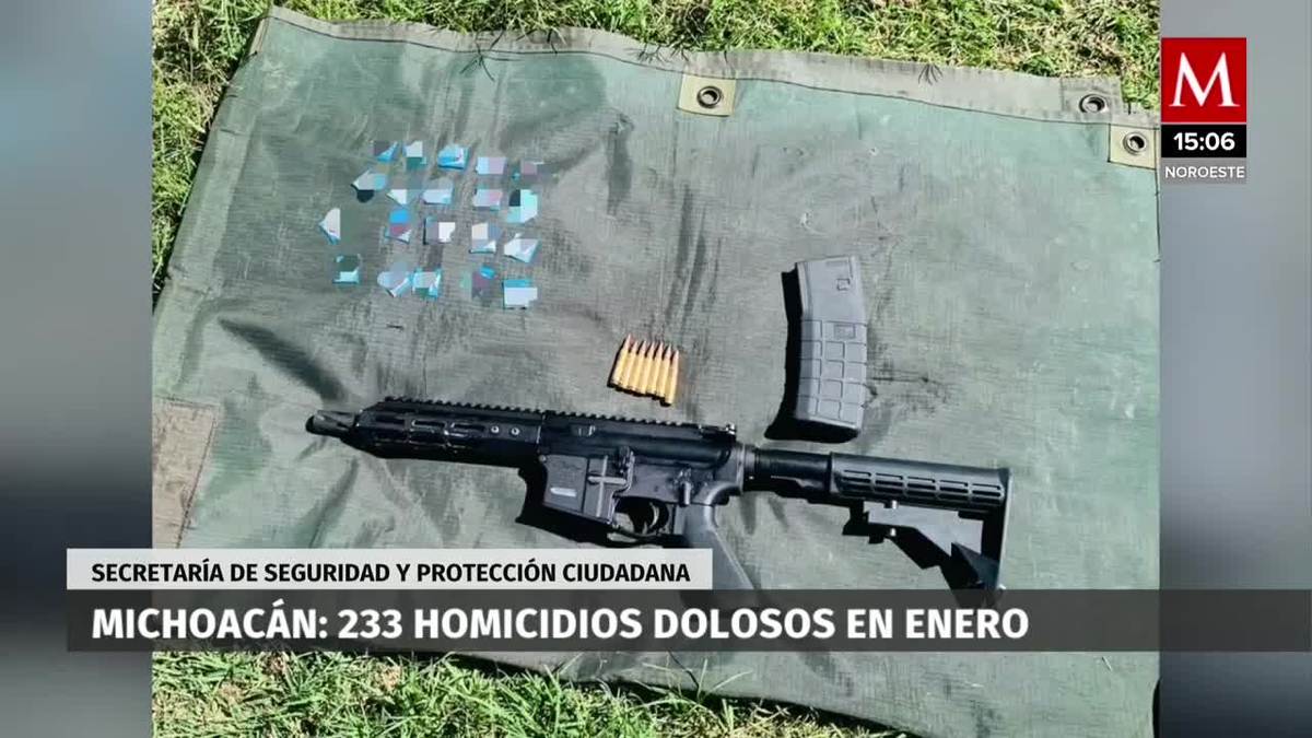 Michoacán: se registraron 233 homicidios durante el mes de enero