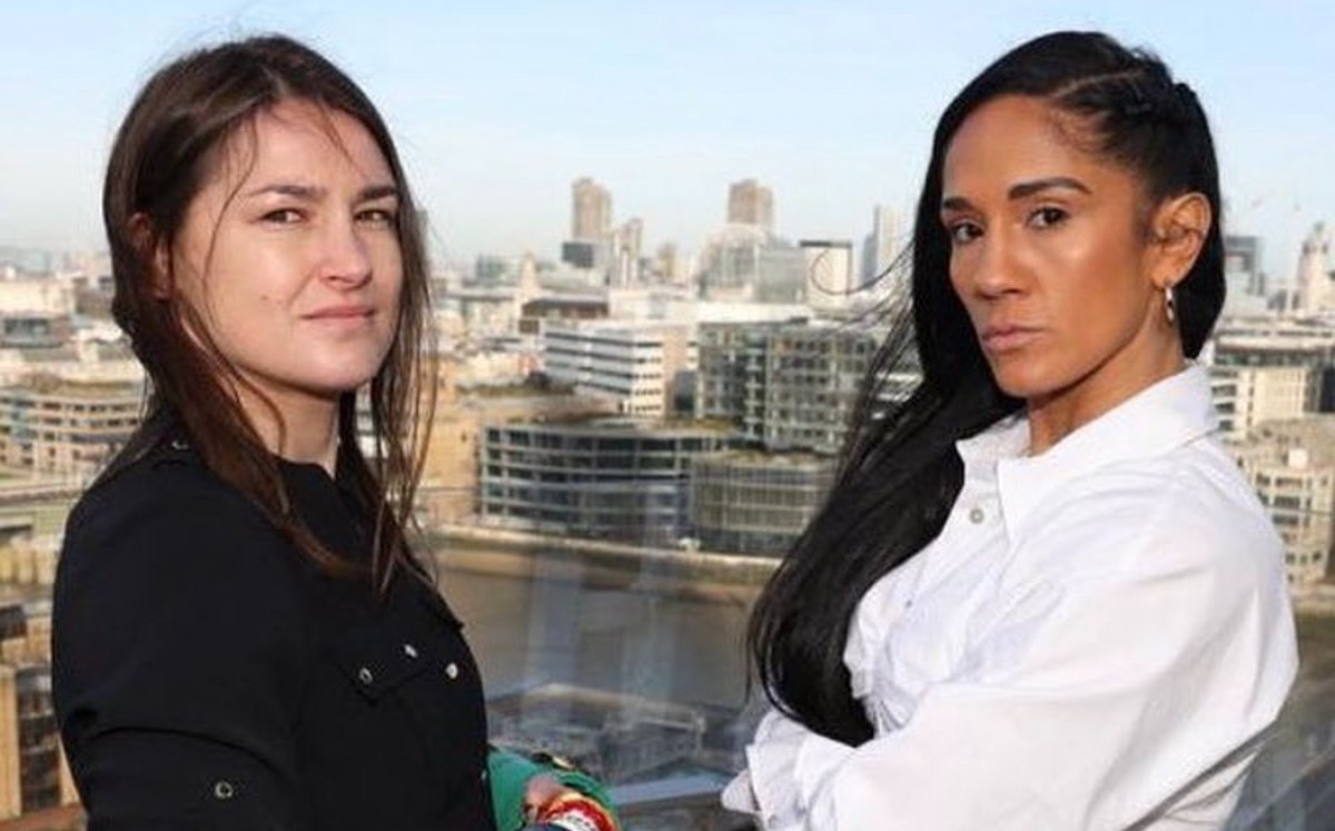 Amanda Serrano y Katie Taylor discuten la duración de los rounds para su pelea (Twitter @Serranosisters)