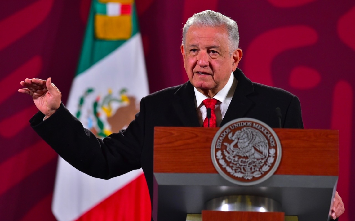 El mandatario durante su conferencia mañanera el 7 de febrero de 2022. | Cortesía
