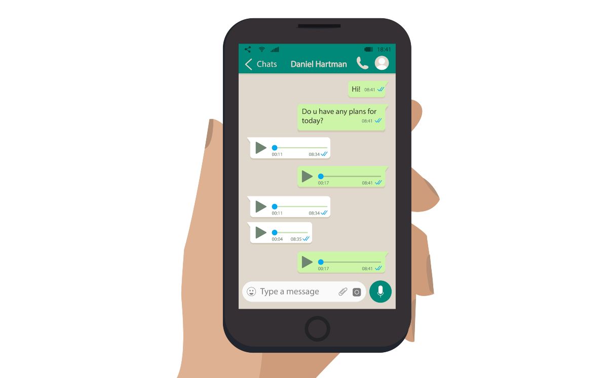 Notas de voz en WhatsApp (Shutterstock).