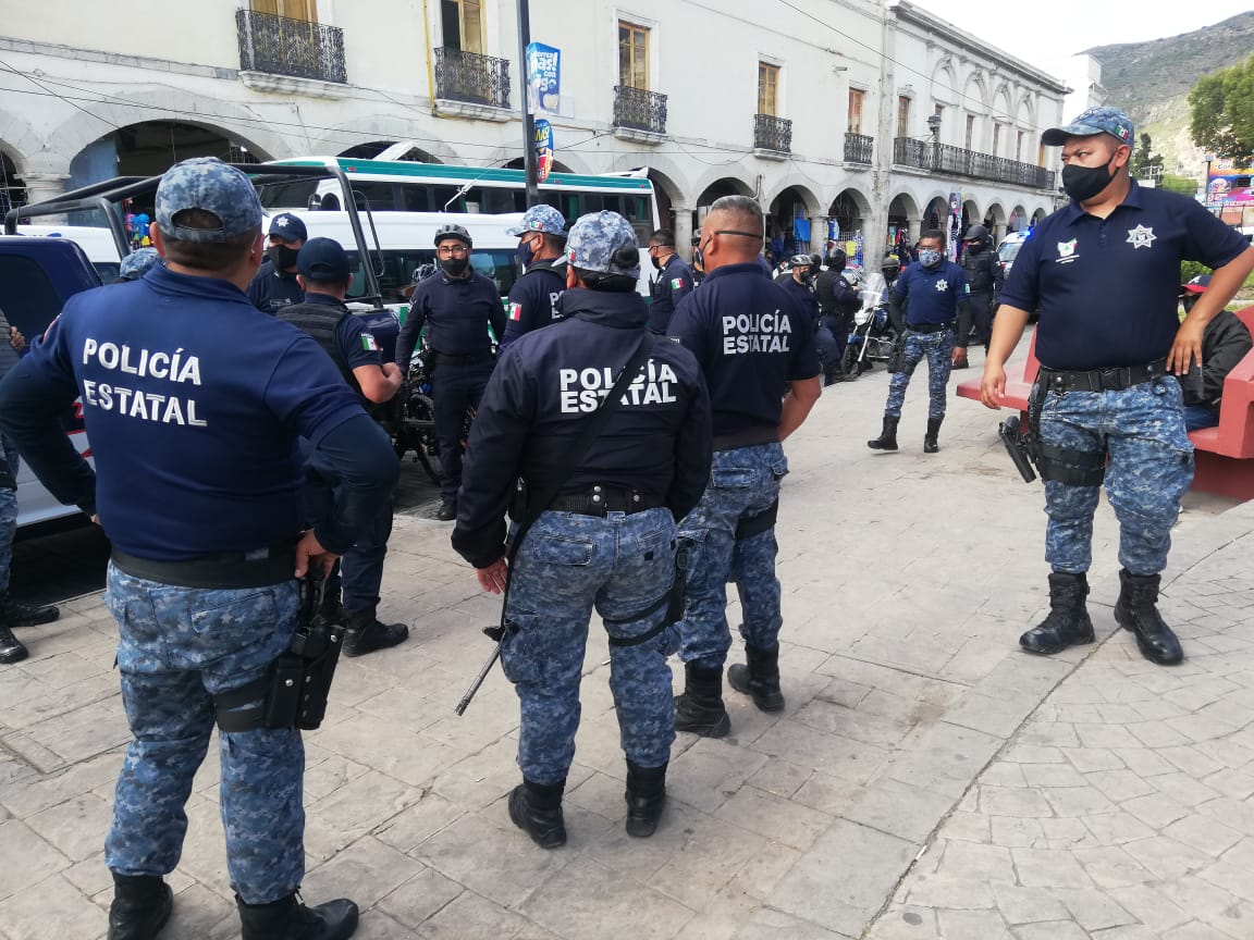 Policías estatales. (Jorge Sánchez)