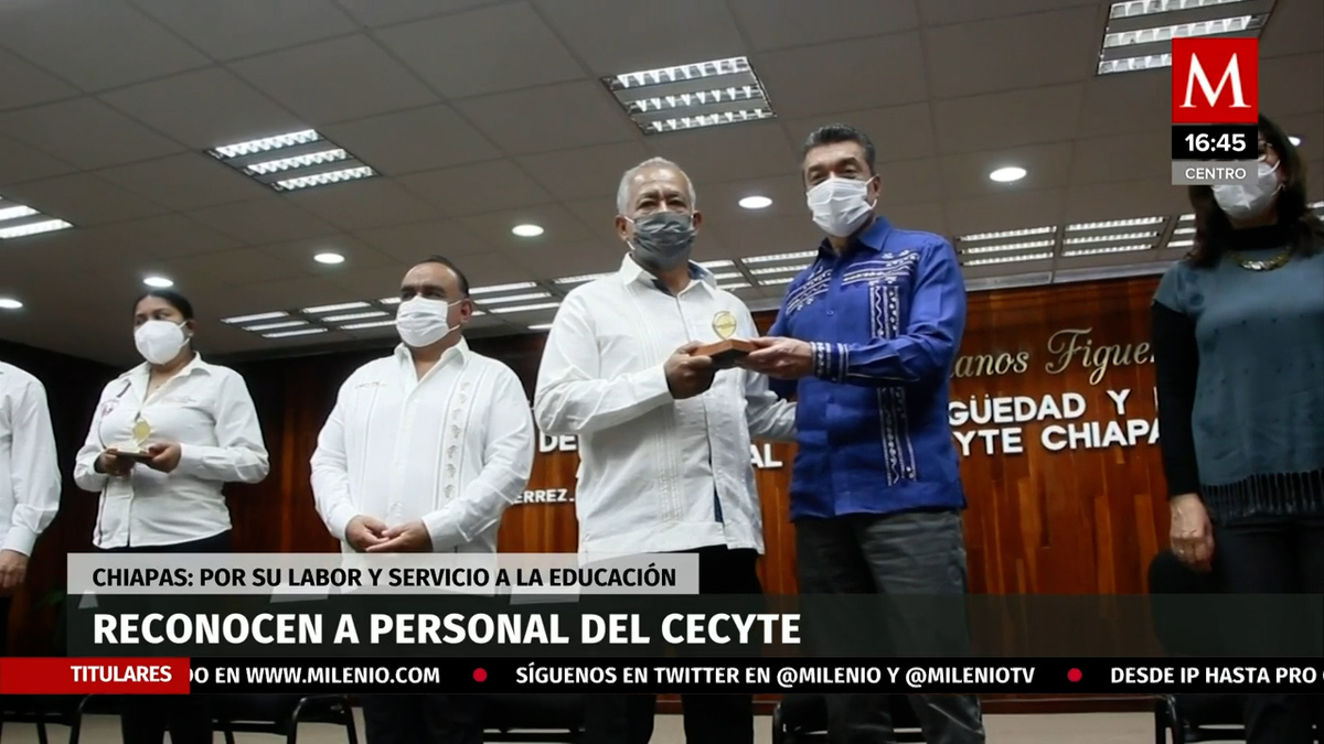 El gobernador de Chiapas hace reconocimiento al personal del CECYTE