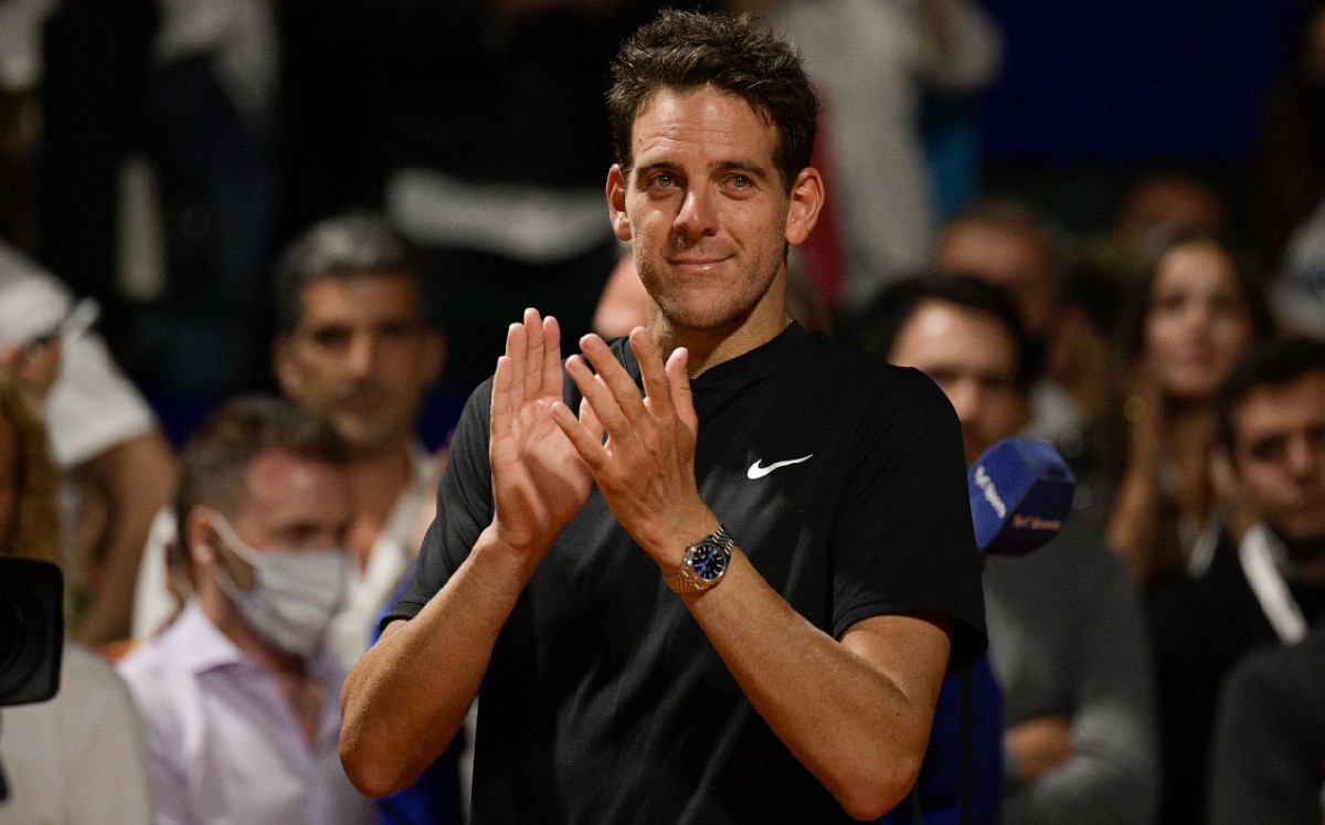 Juan Martín del Potro se despide de sus aficionados entre lágrimas (AFP)