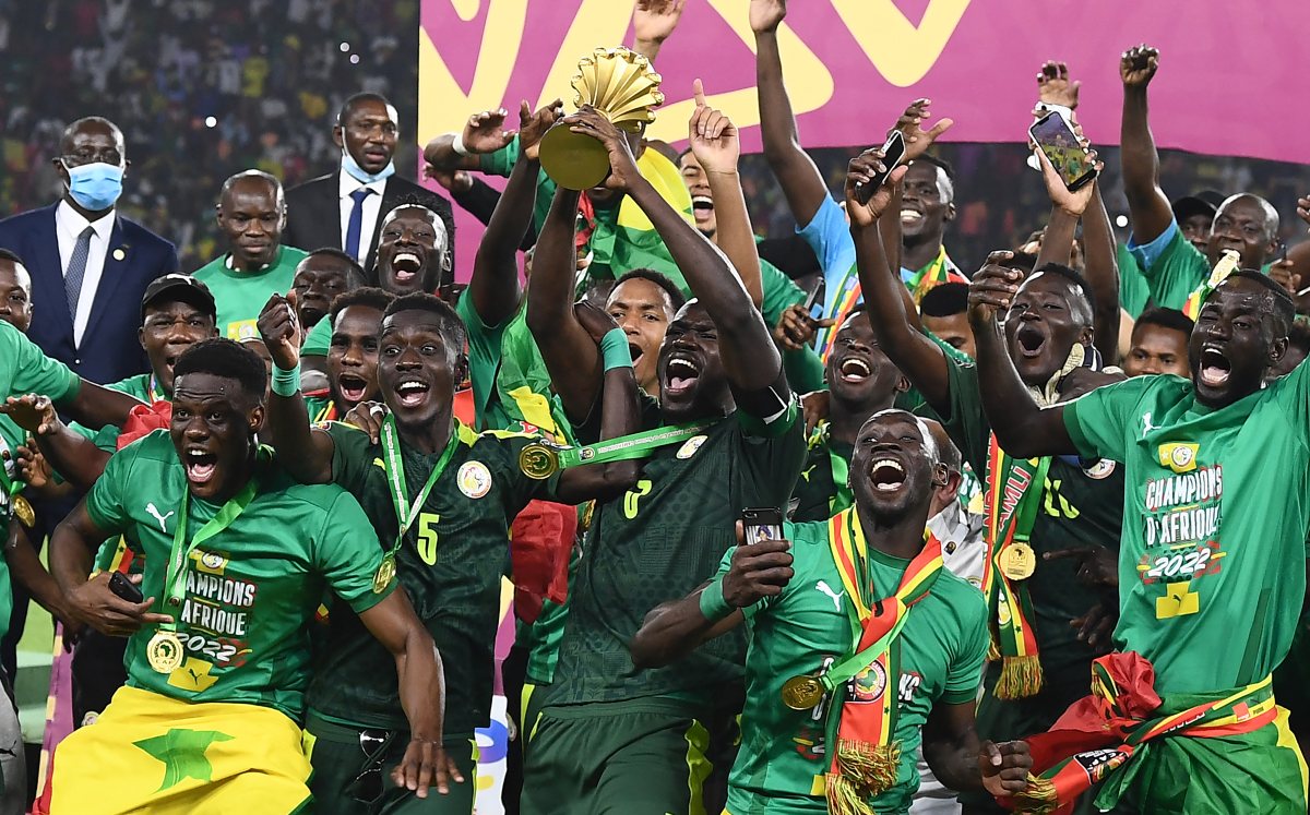Selección de Senegal, campeones de la Copa de África (AFP)