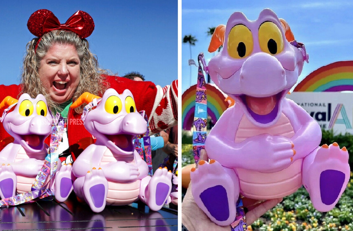 Cubeta de palomitas del dragón 'Figment'. | AP y especial