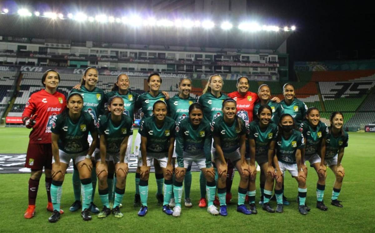 El equipo femenil del Club León va por una victoria más en el Apertura 2022.-