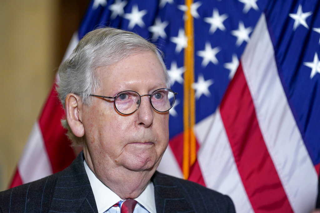 Mitch McConnell, líder republicano en el Senado de Estados Unidos. (AP)