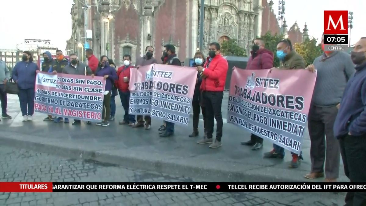 Trabajadores de Sittez se manifiestan frente a Palacio Nacional