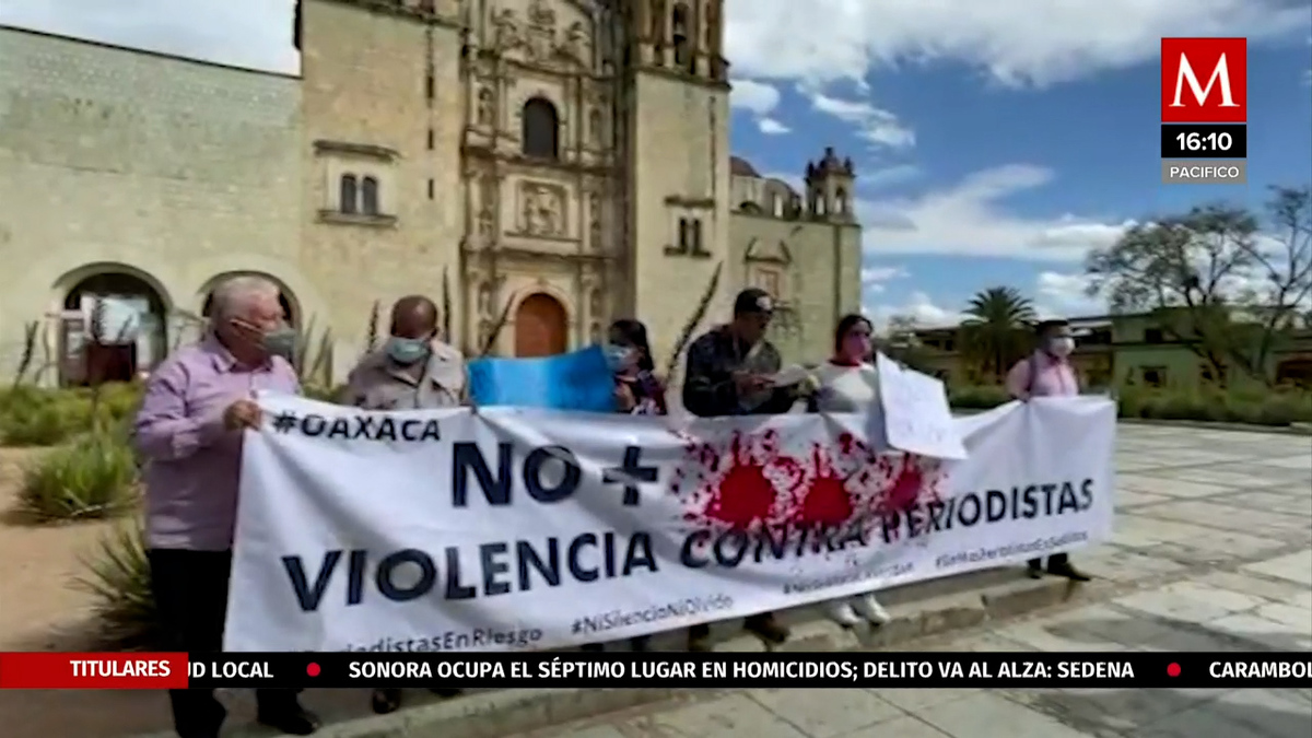 Periodistas de Oaxaca protestan por el asesinato de Heber López