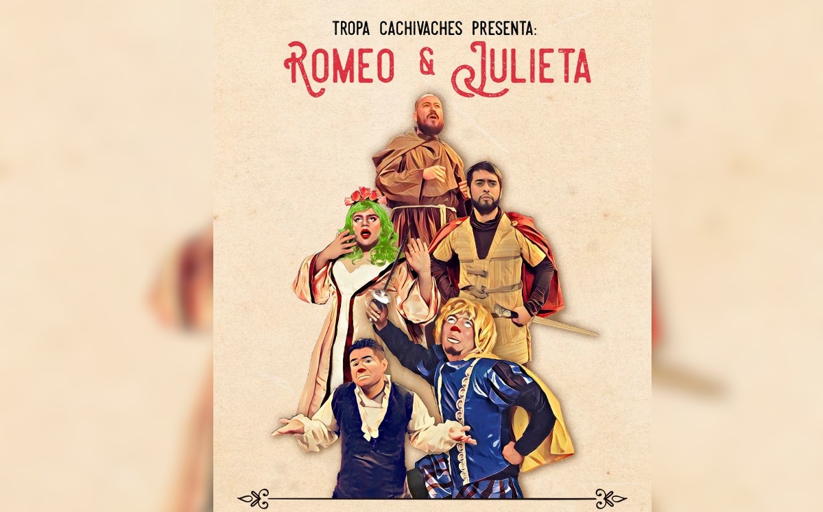 Tropa Cachivaches que presentarán a propósito del 14 de febrero 'Romeo y Julieta'. (Especial)