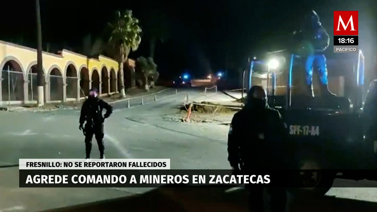 Reportan ataque a mineros en Fresnillo, Zacatecas