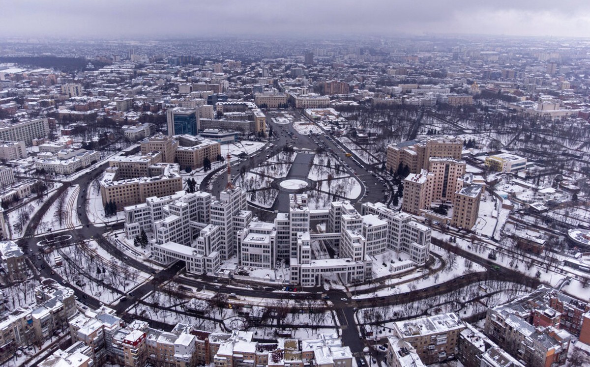 Vista aérea del centro de Járkov, la segunda ciudad de Ucrania. | AP