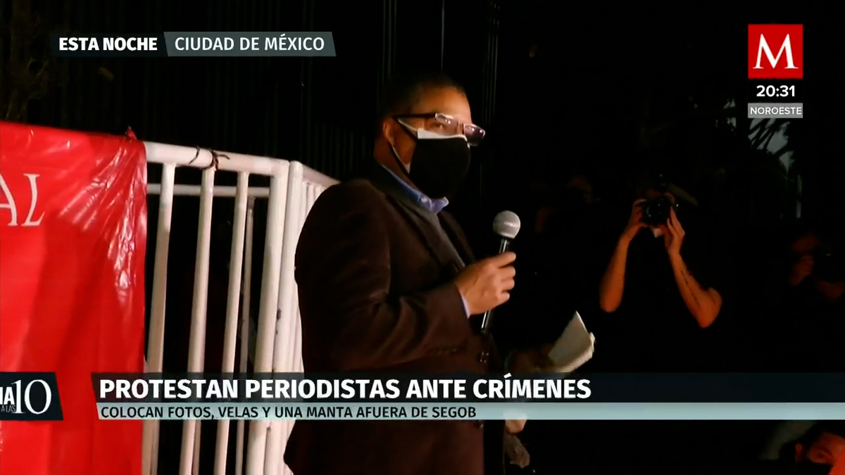 Periodistas protestan en Segob por muerte de 5 comunicadores