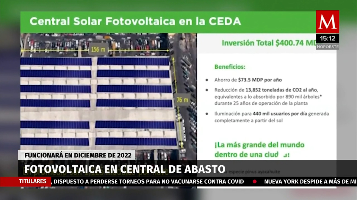 Planta fotovoltaica en Central de Abasto de CdMx