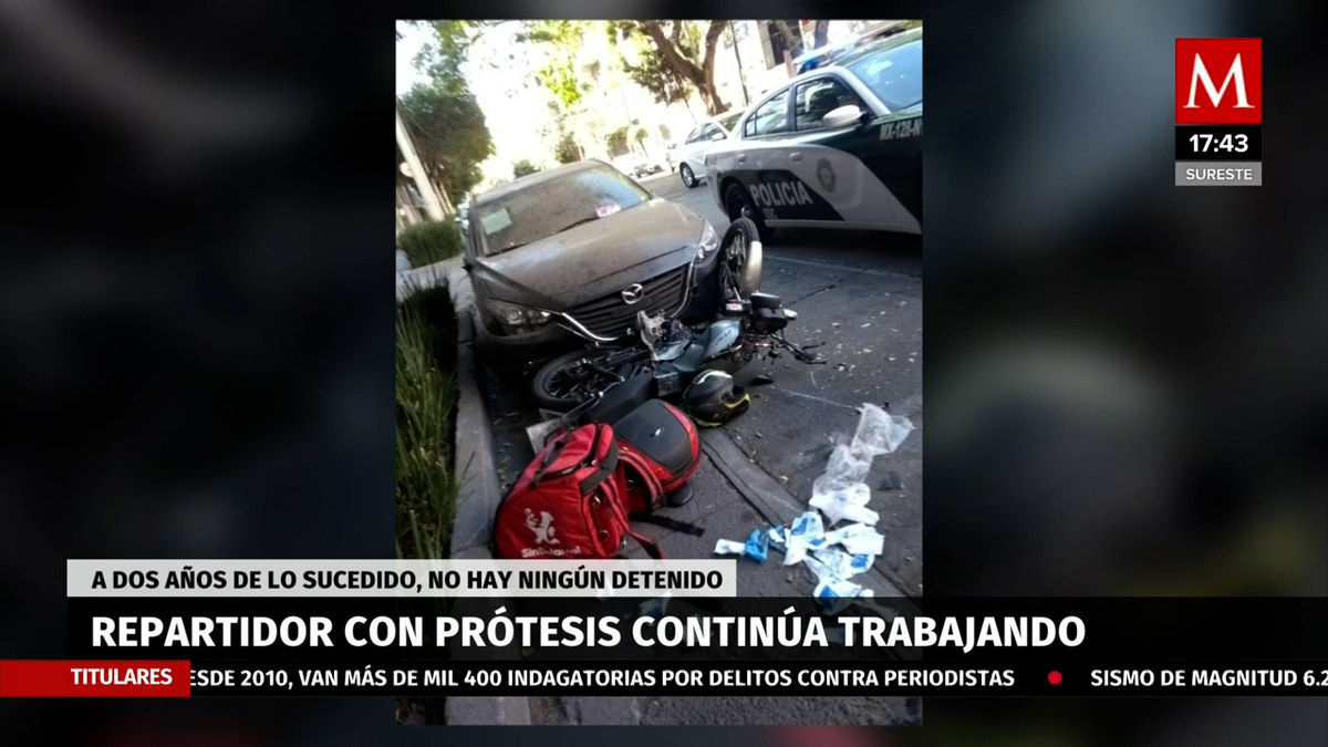 A dos años de su accidente, Víctor continúa trabajando con prótesis