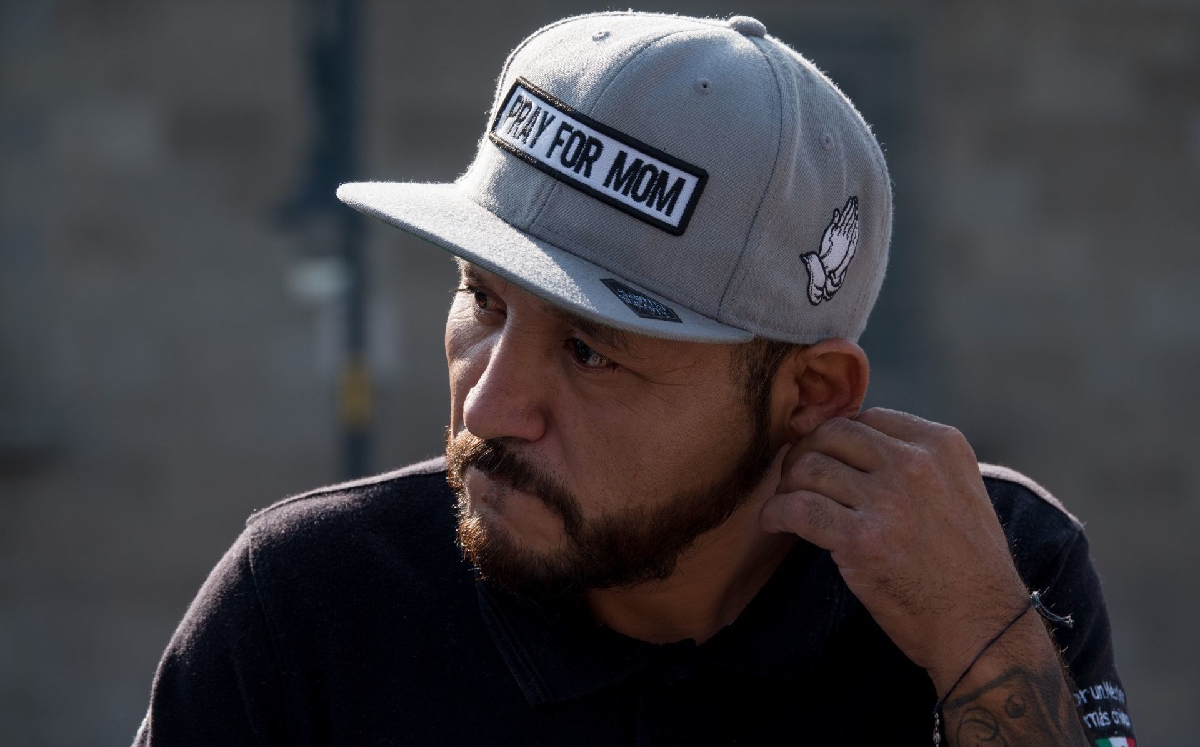 Pedro César Carrizales durante una protesta en el Zócalo de la Ciudad de México. | Cuartoscuro
