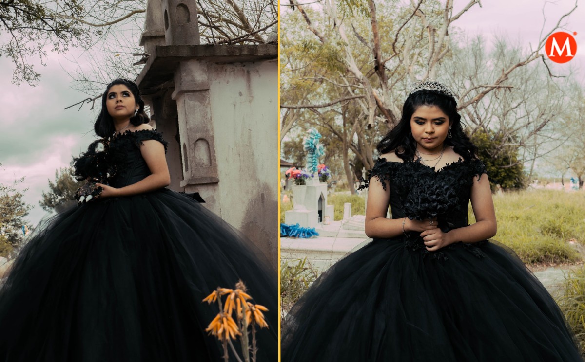 Quinceañera en Matamoros celebra con sesión de fotos en panteón