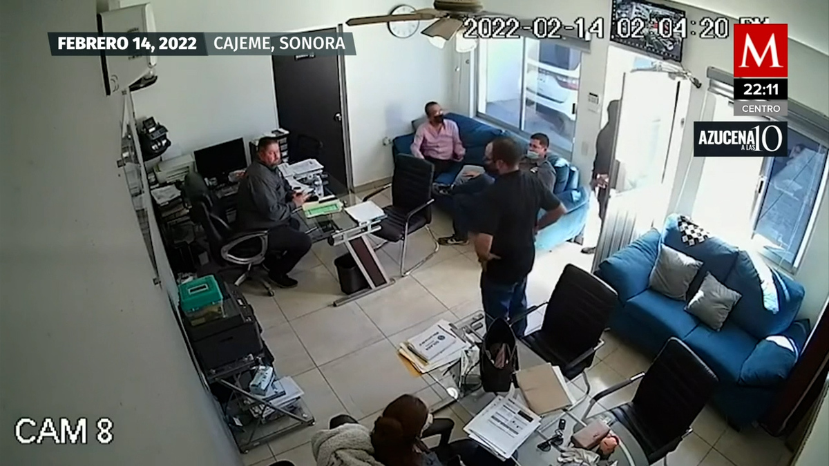 Sonora, cámaras de seguridad grabaron el cobro de piso
