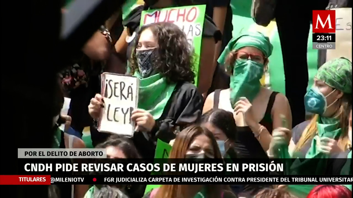 CNDH solicita medidas urgentes a favor de encarceladas por abortar