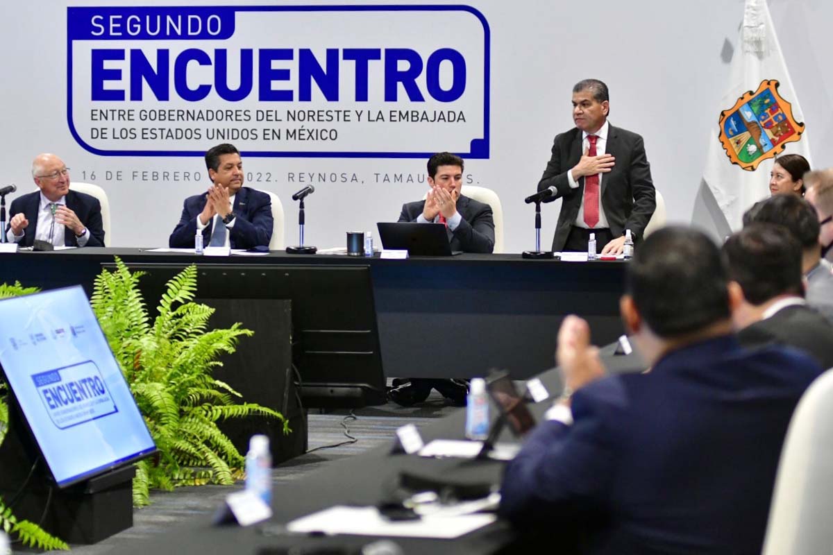 La reunión de los gobernadores con el embajador se llevó a cabo en Reynosa, Tamaulipas. (Especial)