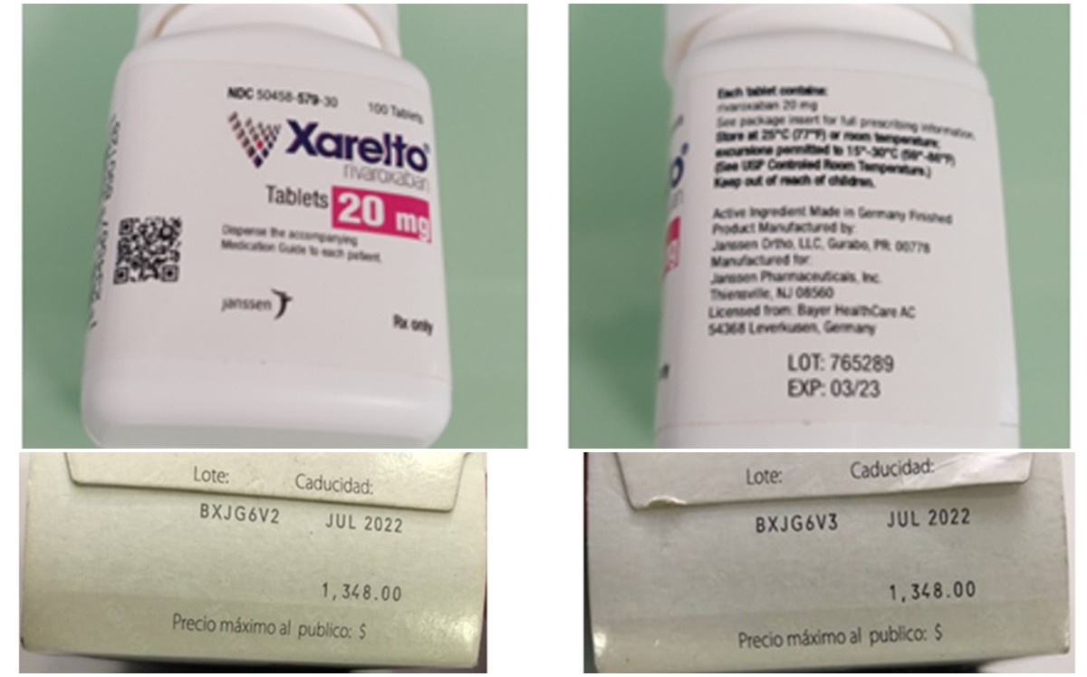 Cofepris alerta sobre falsificación y adulteración de medicamento Xarelto