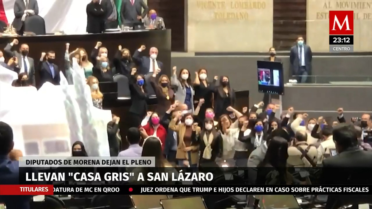 Diputados llevan 'casa gris' a San Lázaro