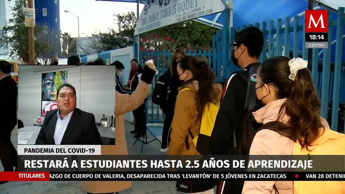 Pandemia restará a estudiantes hasta 2.5 años de aprendizaje
