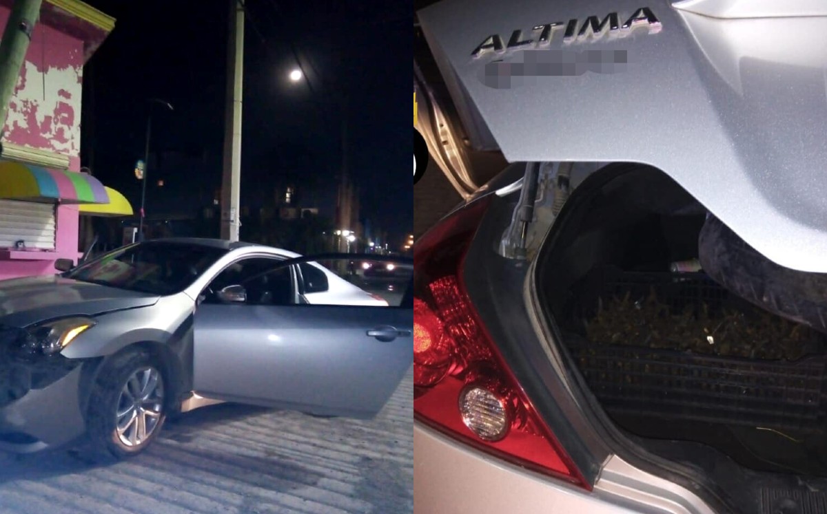 Policías recuperan auto robado tras persecución en Reynosa