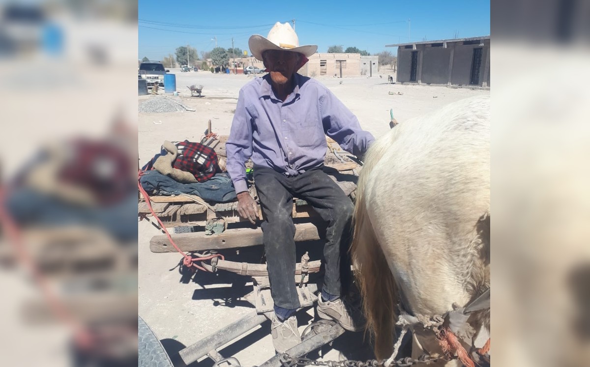 José Ramírez, poblador del ejido San Nicolás. (Especial)