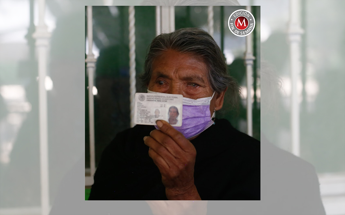 Mujeres votantes de la comunidad de Ocotequila. (Ariana Pérez)